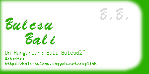 bulcsu bali business card